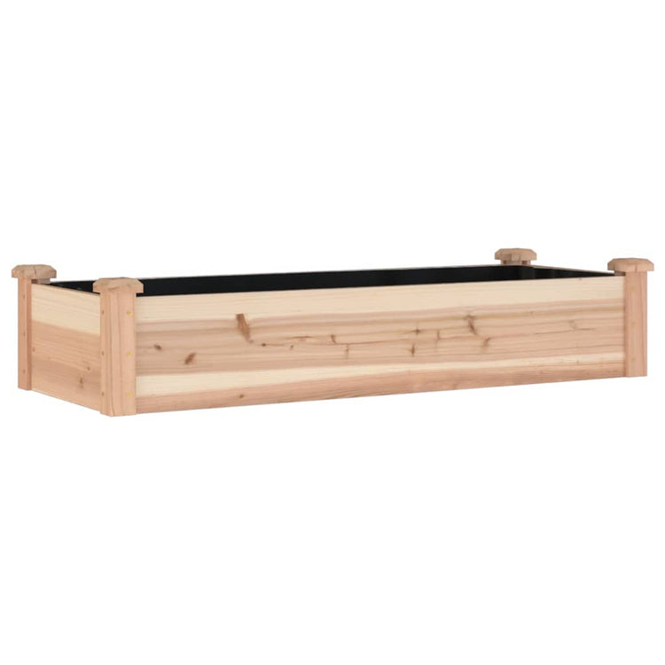 Vidaxl -Pflanzer mit 120 x 45 x 25 cm Festkieferholz angehoben