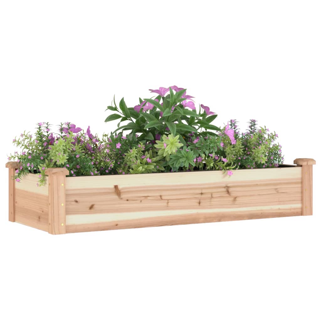 Vidaxl -Pflanzer mit 120 x 45 x 25 cm Festkieferholz angehoben