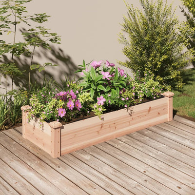 Vidaxl -Pflanzer mit 120 x 45 x 25 cm Festkieferholz angehoben