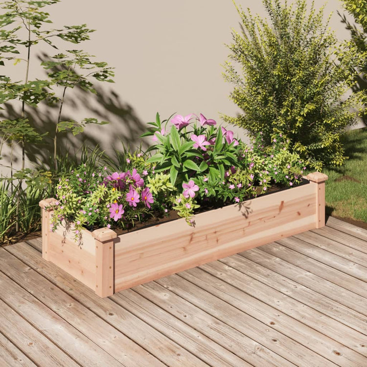 Vidaxl -Pflanzer mit 120 x 45 x 25 cm Festkieferholz angehoben