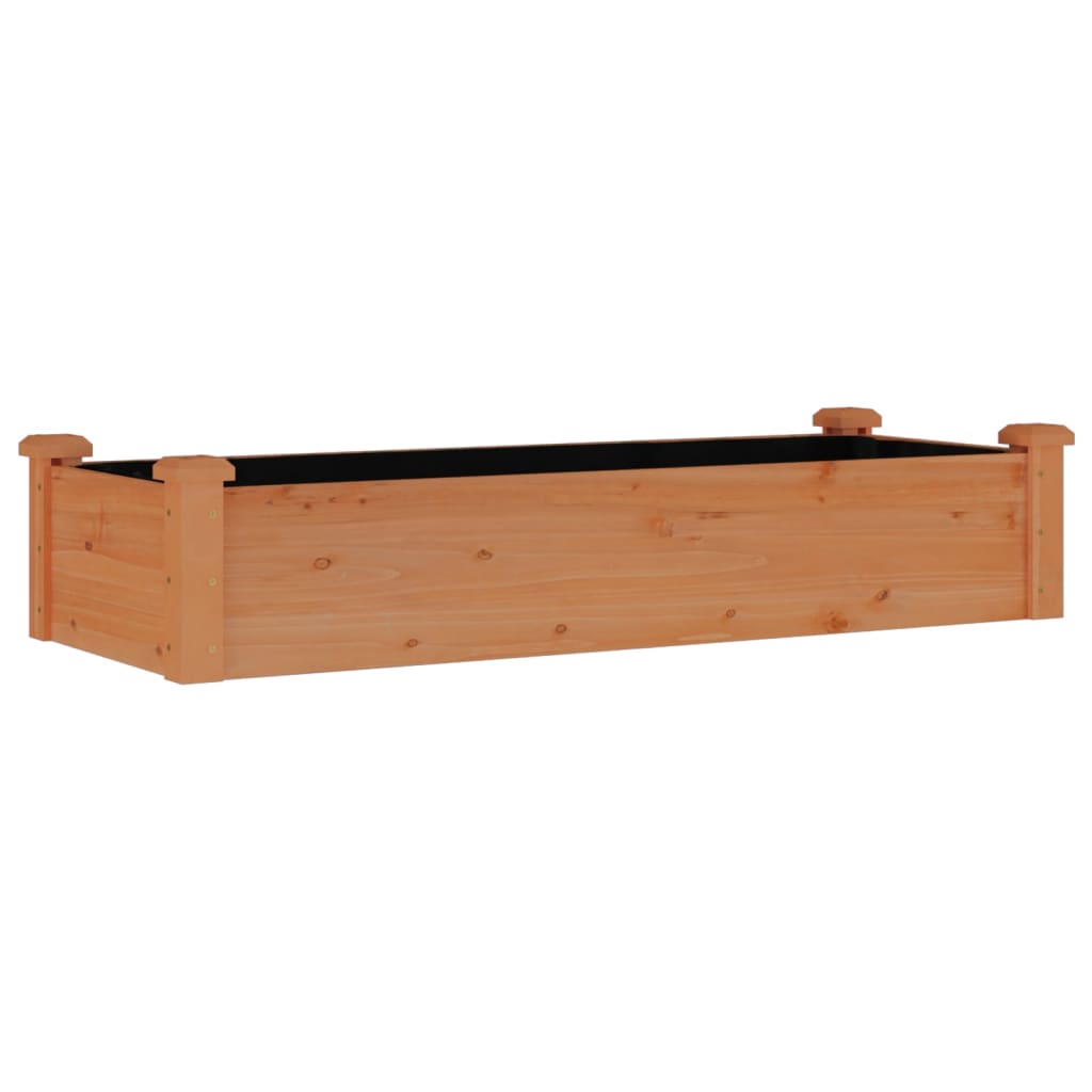 Vidaxl -Pflanzer mit 120 x 45 x 25 cm Kiefernbraun angehoben