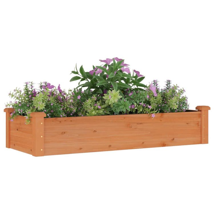 Vidaxl -Pflanzer mit 120 x 45 x 25 cm Kiefernbraun angehoben