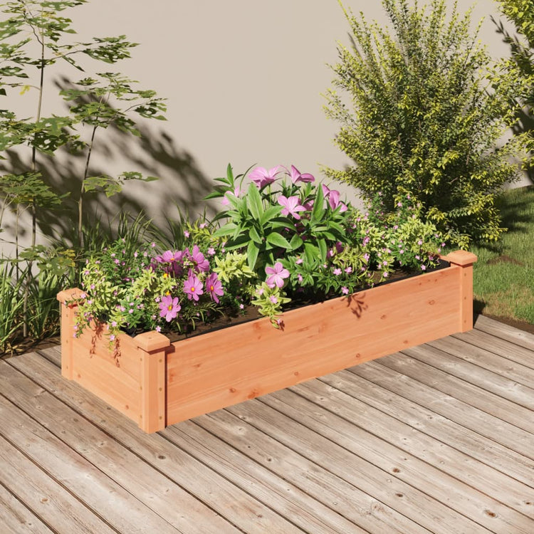 Vidaxl -Pflanzer mit 120 x 45 x 25 cm Kiefernbraun angehoben