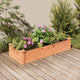 Vidaxl -Pflanzer mit 120 x 45 x 25 cm Kiefernbraun angehoben