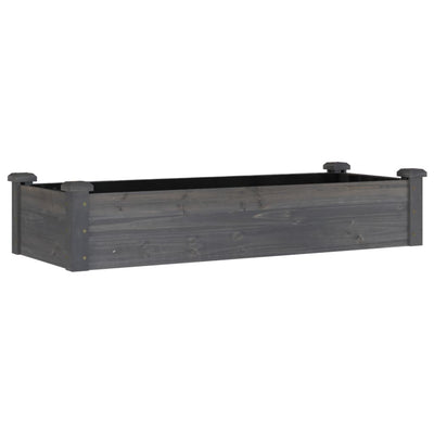 Vidaxl -Pflanzer mit 120 x 45 x 25 cm reines Holzgrau angehoben