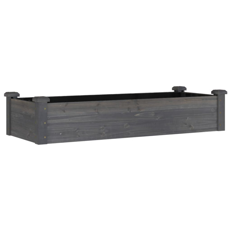 Vidaxl -Pflanzer mit 120 x 45 x 25 cm reines Holzgrau angehoben