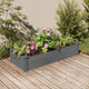 Vidaxl -Pflanzer mit 120 x 45 x 25 cm reines Holzgrau angehoben