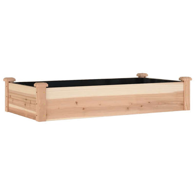 Vidaxl -Pflanzer mit 120 x 60 x 25 cm Festkieferholz angehoben