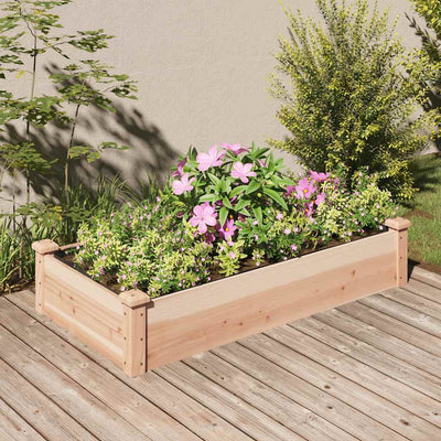 Vidaxl -Pflanzer mit 120 x 60 x 25 cm Festkieferholz angehoben