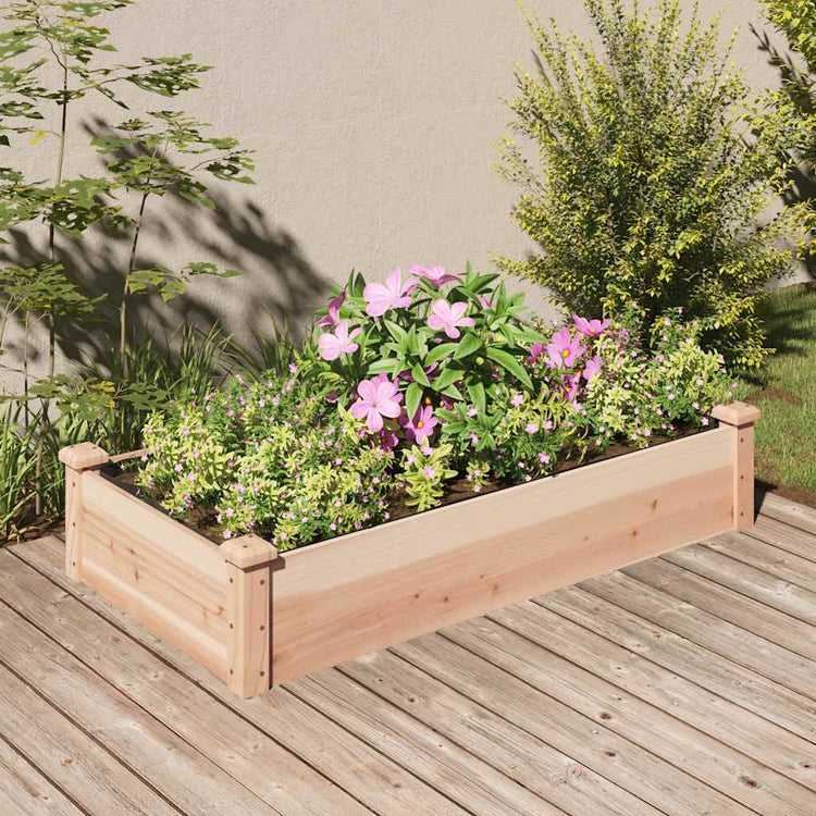 Vidaxl -Pflanzer mit 120 x 60 x 25 cm Festkieferholz angehoben