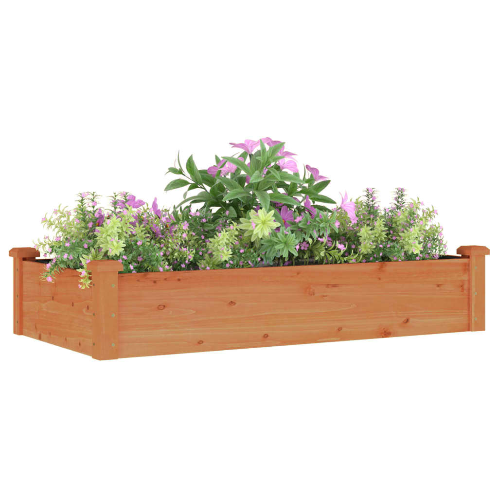 Vidaxl -Pflanzer mit 120 x 60 x 25 cm Kiefernbraun angehoben