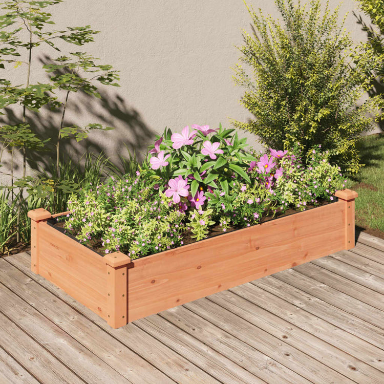 Vidaxl -Pflanzer mit 120 x 60 x 25 cm Kiefernbraun angehoben