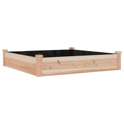 VIDAXL -Pflanzer mit 120x120x25 cm Festkieferholz angehoben