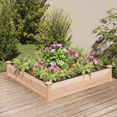 VIDAXL -Pflanzer mit 120x120x25 cm Festkieferholz angehoben