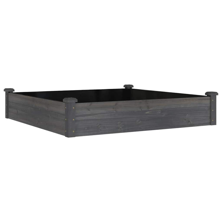 VIDAXL -Pflanzer mit 120x120x25 cm reines Holzgrau angehoben
