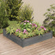 VIDAXL -Pflanzer mit 120x120x25 cm reines Holzgrau angehoben