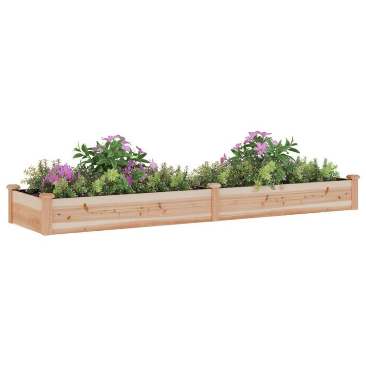 VIDAXL -Pflanzer mit einer Auskleidung von 240 x 60 x 25 cm Festkieferholz angehoben