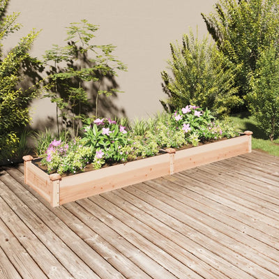VIDAXL -Pflanzer mit einer Auskleidung von 240 x 60 x 25 cm Festkieferholz angehoben