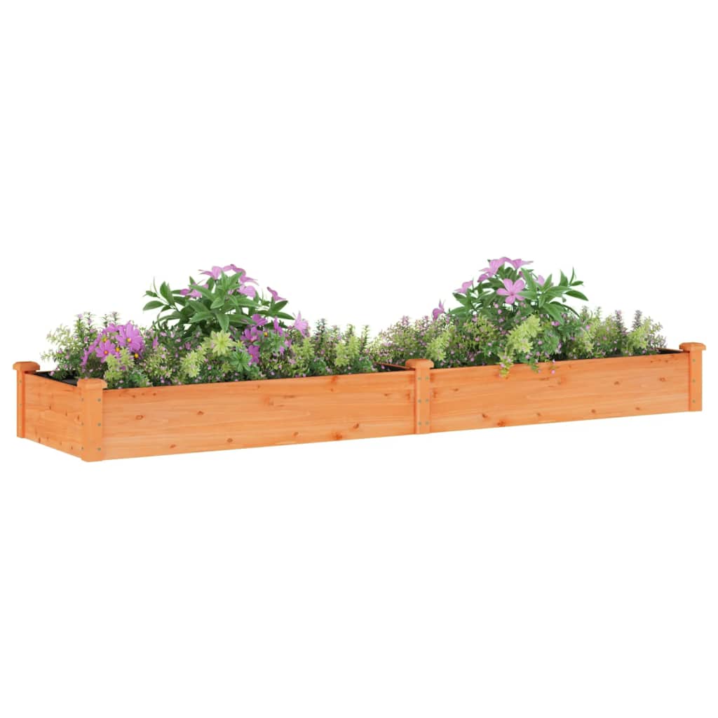 VIDAXL -Pflanzer mit einer Auskleidung von 240 x 60 x 25 cm Kiefernbraun angehoben