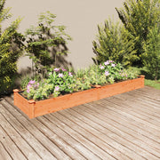 VIDAXL -Pflanzer mit einer Auskleidung von 240 x 60 x 25 cm Kiefernbraun angehoben - afbeelding 1