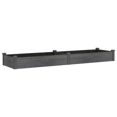 Vidaxl -Pflanzer mit einer Auskleidung von 240 x 60 x 25 cm reines Holzgrau
