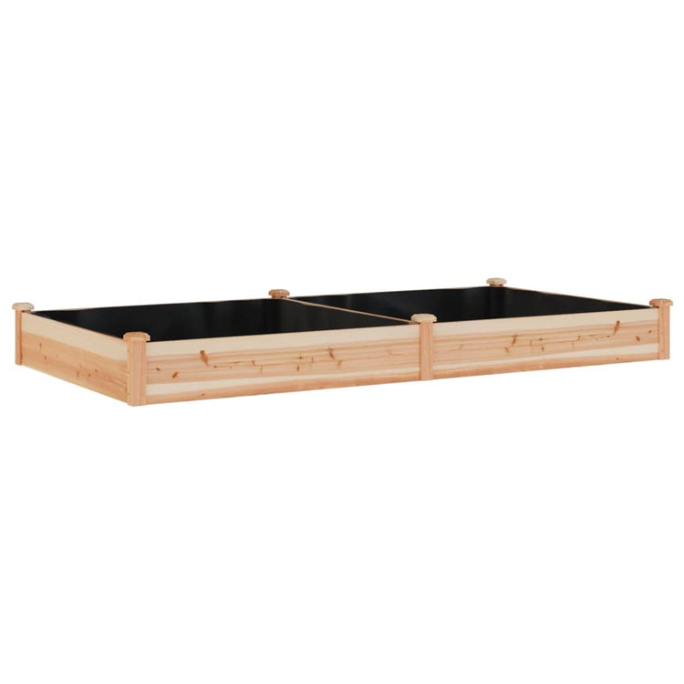 VIDAXL -Pflanzer, die mit einer Auskleidung von 240 x 1525 cm Festkiefernholz angehoben wurden
