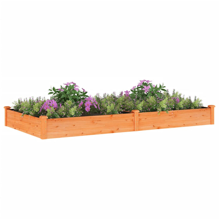 VIDAXL -Pflanzer mit einer Auskleidung von 240x120x25 cm Kiefernbraun angehoben
