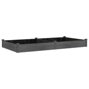 VIDAXL -Pflanzer mit einer Auskleidung von 240x120x25 cm reines Holzgrau angehoben - afbeelding 2