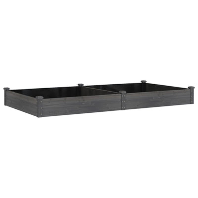 VIDAXL -Pflanzer mit einer Auskleidung von 240x120x25 cm reines Holzgrau angehoben