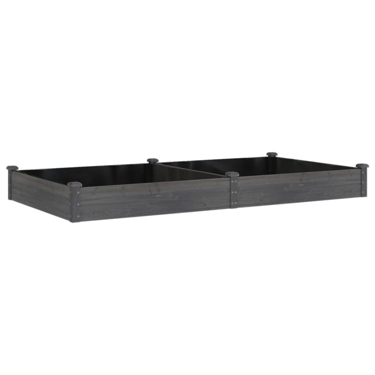 VIDAXL -Pflanzer mit einer Auskleidung von 240x120x25 cm reines Holzgrau angehoben