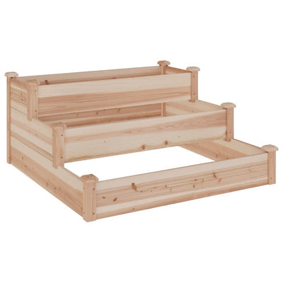 VIDAXL -Pflanzer mit 120x120x56 cm Festkieferholz angehoben