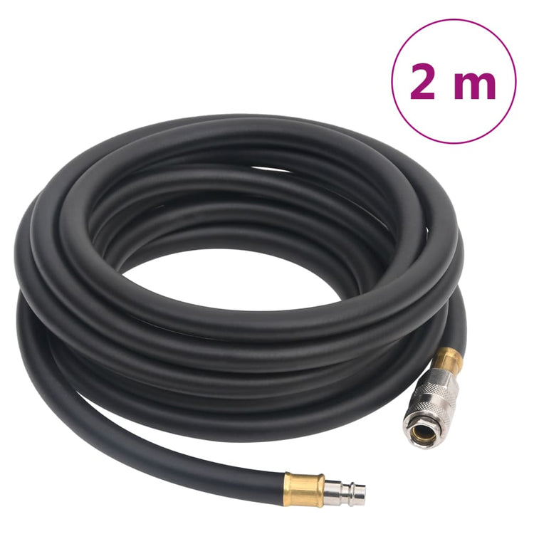 Vidaxl Air Hose Hybrid 0,6 '' 2 m Gummi und PVC Schwarz