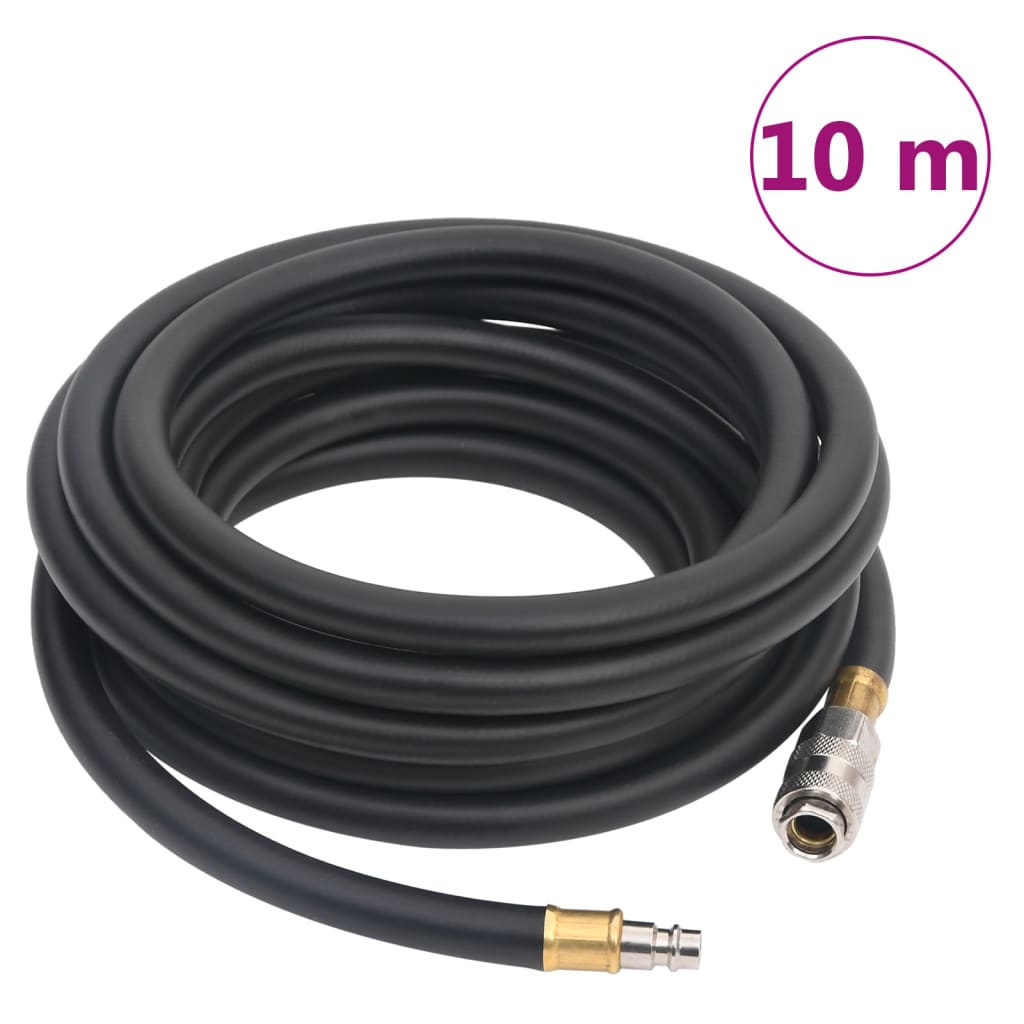 Vidaxl Air Hose Hybrid 0,6 '' 10 m Gummi und PVC Schwarz