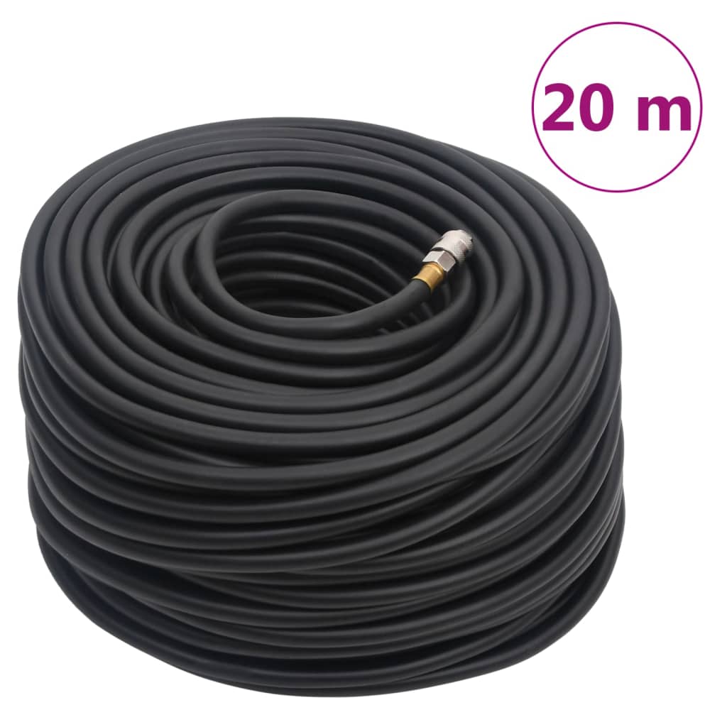 Vidaxl Air Hose Hybrid 0,6 '' 20 m Gummi und PVC Schwarz
