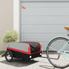 Vidaxl Fahrradanhänger 45 kg Eisen schwarz und rot