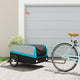 Vidaxl Fahrradanhänger 45 kg Eisen schwarz und blau