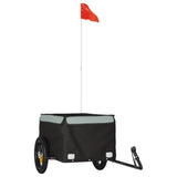 Vidaxl Fahrradanhänger 30 kg Eisen schwarz und grau - afbeelding 2