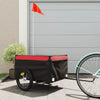 Vidaxl Fahrradanhänger 45 kg Eisen schwarz und rot