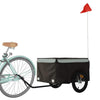 Vidaxl Fahrradanhänger 45 kg Eisen schwarz und grau