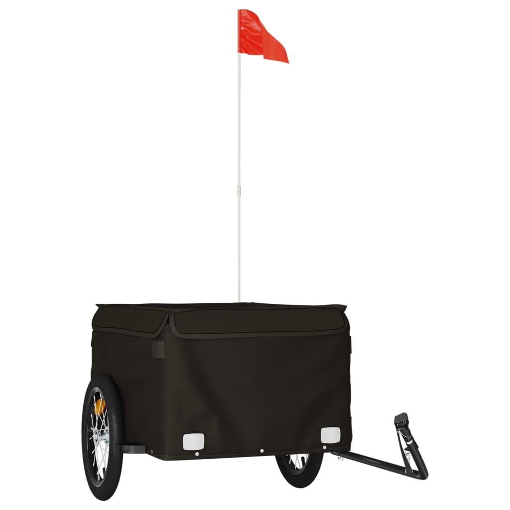 Vidaxl Fahrradanhänger 45 kg Eisen schwarz