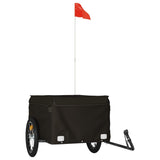 Vidaxl Fahrradanhänger 45 kg Eisen schwarz - afbeelding 2