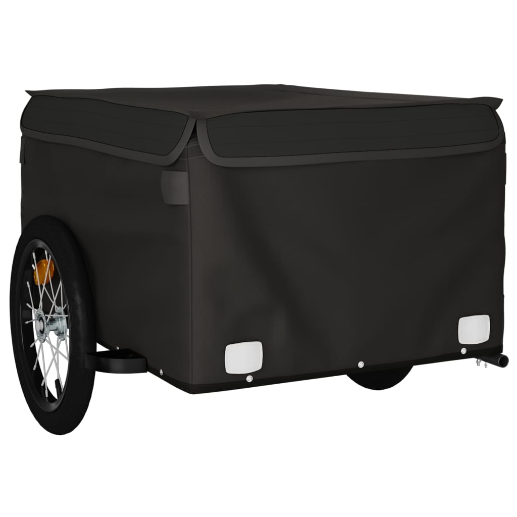 Vidaxl Fahrradanhänger 45 kg Eisen schwarz