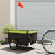 Vidaxl Fahrradanhänger 45 kg Eisen schwarz und grün