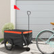 VidaXL Fahrradanhänger 30 kg Eisen schwarz und orange