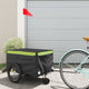Vidaxl Fahrradanhänger 30 kg Eisen schwarz und grün