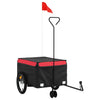 Vidaxl Fahrradanhänger 45 kg Eisen schwarz und rot