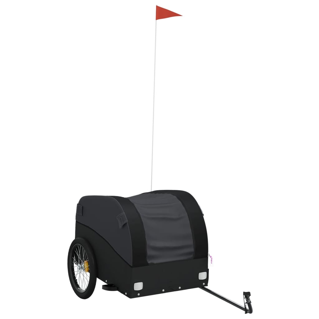 Vidaxl Fahrradanhänger 45 kg Eisen schwarz