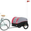 Vidaxl Fahrradanhänger 45 kg Eisen schwarz und rot