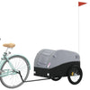 Vidaxl Fahrradanhänger 45 kg Eisen schwarz und grau