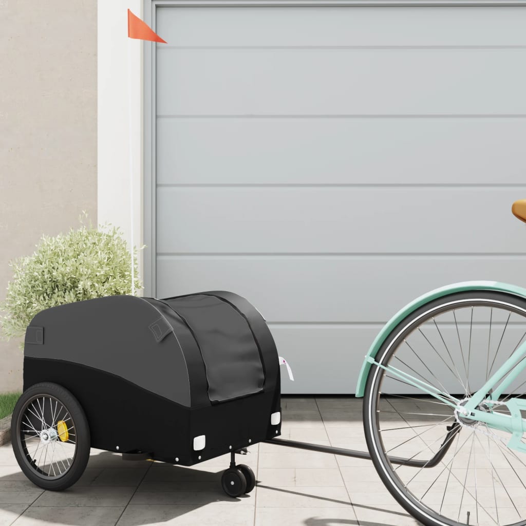 Vidaxl Fahrradanhänger 30 kg Eisenschwarz